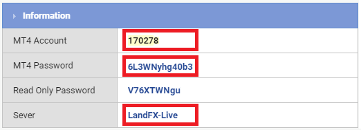 LandFXログイン情報