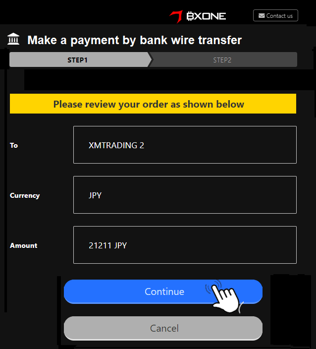 XM GMOあおぞら国内銀行送金