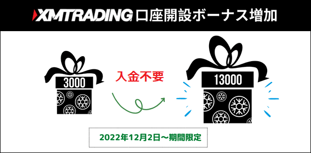 XM 口座開設ボーナス13000円